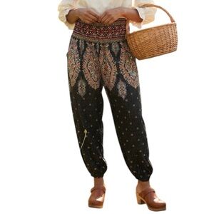 Lofbaz Harem Pants loose boho-chic bohemian yoga lounging beachy cottagecore